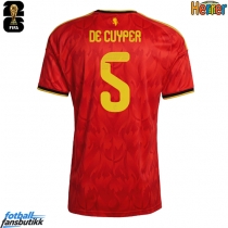 Belgia Maxim De Cuyper #5 Hjemmedrakt VM 2026 Kortermet